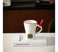 Tazza Sciogli Formaggio in Ceramica Multiuso per Dessert, Serate Film, Coppie