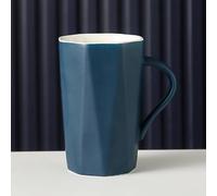 Tazza Semplice e Pura Marrone da 14 Once, Tazza Termica da Viaggio, Grande per Latte, Tè o Caffè con Manico, Riutilizzabile, Ideale Come Regalo per Papà, Mamma e Amici(Blue)