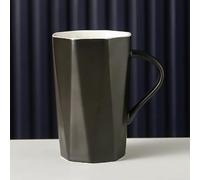 Tazza Semplice e Pura Marrone da 14 Once, Tazza Termica da Viaggio, Grande per Latte, Tè o Caffè con Manico, Riutilizzabile, Ideale Come Regalo per Papà, Mamma e Amici(Black)