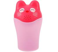 Tazza Shampoo in PP per Ragazzo Ragazza con Manico e Coperchio Rosa | Design Cartone, per Risciacquo Chioma e Gioco Durante il Bagno, Adatta a Ragazzo Ragazza e Accudisce