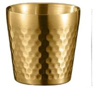 Tazza sigillata sottovuoto a doppia parete in acciaio inox martellato, progettata per bevande calde e fredde, mantenimento della temperatura tra cui caffè e birra (F)