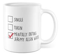 Tazza singola con scritta - regalo singolo, taken, mentally incontri Jeremy Allen White - tazza da caffè 330 ml in ceramica - umorismo divertente da regalare amici