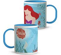Tazza Sirenetta Tazza personalizzata con nome. Tazze di plastica per bambini. Tazze originali da regalare. Tazze Disney Vari colori. LA SIRENETTA