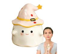 Tazza spaventosa per Halloween, motivo fantasma, tazza in ceramica con coperchio, 350 ml, per Halloween, casa, posto di lavoro