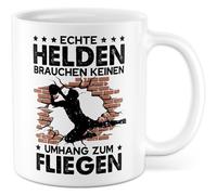 Tazza sportiva regalo vero eroe non ha bisogno di un mantello per volare, tazza da caffè sport palla atleta, hobby, idea regalo sarcasmo ironia scherzo umorismo divertente scritta