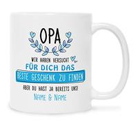 Tazza stampata con scritta - nonno wir haben versucht für dich das beste Geschenk zu finden - Herzliche Geschenke - Geschenk für den besten nonno zum Geburtstag Weihnachten - Farbe Weiß