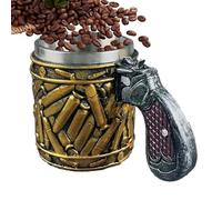 Tazza stile munizioni - Boccale da birra alla moda | Accessorio da bar ispirato alle tattiche moderne, sorprendente supporto per conversazioni, design concetto con capacità di 450 ml per eventi