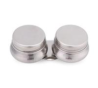 Tazza Tavolozza in Acciaio Inossidabile con Coperchio Coppa per Tavolozza per Pittura a Olio Doppia Contenitore per Solventi in Trementina Coppa del Solvente Contenitore Tavolozza per Disegno (F-332)