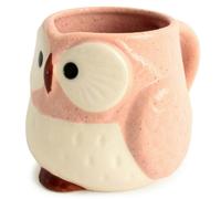 Tazza tazza ceramica giapponese Mino ware forma gufo rosa garofano made in Japan
