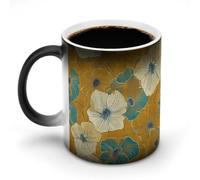 Tazza Tazza da tè Tazza da caffè Tazza stampata senape e verde acqua Tazza