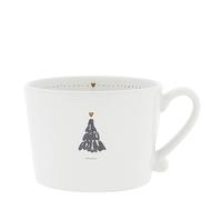Tazza, Tazza Natale Tree Bianco Nero per 270ml Ceramica BASTION COLLECTIONS