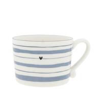 Tazza, Tazza Watercolour Stripes Strisce Bianco Blu 300ml BASTION COLLECTIONS