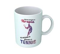 Tazza Tennis Tazza Divertente Non ho Bisogno di Terapia ho solo bisogno di giocare a Tennis Tazza Sport Gadget Idee Regalo Idea Regalo Divertente