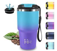 Tazza Termica, 20oz Termos Caffè, Senza BPA, Mantiene Caldo per 6 Ore/Freddo 8 Ore, Borraccia Termica, Senza Perdite, Travel Mug, Acciaio Inossidabile 18/8, per Ufficio, Café, Campeggio, Viaggio
