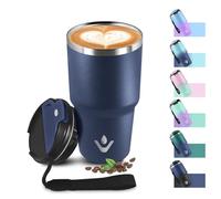 Tazza Termica 600ml 20oz, Bicchiere Termico con Doble Pared Reutilizable, Borraccia Termica in Acciaio Inox, sin BPA, Tazza da Viaggio per Caffe, Termos Caffè para Viajes, Oficina, Deporte, Escuela