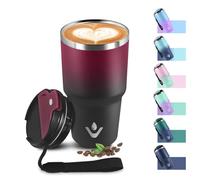 Tazza Termica 600ml 20oz, Bicchiere Termico con Doble Pared Reutilizable, Borraccia Termica in Acciaio Inox, sin BPA, Tazza da Viaggio per Caffe, Termos Caffè para Viajes, Oficina, Deporte, Escuela