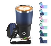 Tazza Termica 600ml 20oz, Bicchiere Termico con Doble Pared Reutilizable, Borraccia Termica in Acciaio Inox, sin BPA, Tazza da Viaggio per Caffe, Termos Caffè para Viajes, Oficina, Deporte, Escuela
