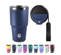 Tazza Termica 600ml 20oz, Borraccia Termica in Acciaio Inox, Bicchiere Termico con Doble Pared Reutilizable, sin BPA, Tazza da Viaggio per Caffe, Termos Caffè para Viajes, Oficina, Deporte, Escuela