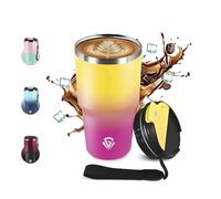 Tazza Termica 600ml 20oz, Termos Caffè con Doble Pared Reutilizable, Tazza da Viaggio per Caffe, Borraccia Termica in Acciaio Inox, sin BPA, Bicchiere Termico para Viajes, Oficina, Deporte, Escuela