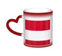 Tazza termica con stampa della bandiera di Monaco che cambia colore, da nero a bianco, per caffè, tè, casa e ufficio