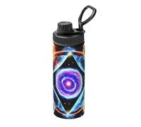 Tazza termica con stampa di stelle cosmiche da 510 ml, adatta per alpinismo, campeggio, palestra, ufficio e uso quotidiano