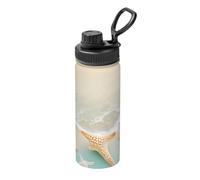 Tazza termica con stampa di stelle marine, da 510,3 g, adatta per alpinismo, campeggio, palestra, ufficio e uso quotidiano