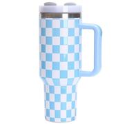 Tazza termica da 40 once in acciaio inossidabile con isolamento sottovuoto e manico, a doppia parete, for auto, di grande capacità(Style2)