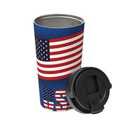 Tazza Termica Flying The American Flag In Acciaio Inossidabile Con Coperchi Tazza Da Caffè, Per Ghiaccio O Bevande Calde, Casa, Sport, 17Oz