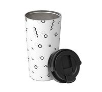 Tazza Termica Geometric Pattern Lines Adulti Riutilizzabile Tazza Da Caffè Termica, Per Sport, Ghiaccio O Bevande Calde, Bevande, 17Oz