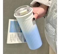 Tazza termica in acciaio inossidabile 316 di alto valore per le ragazze, una copertura a doppio scopo paglia diretta bere 500ml/17oz acqua portatile ufficio auto, cambiamento graduale di colore