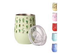 Tazza Termica in Acciaio Inossidabile con Tappo Termico - 300ml - Design Italiano Cup Thermo Cactus (Doppia Parete) Mantiene: 6 ore caldo e 12 ore freddo | Ideale per Tisane, Thè, Latte