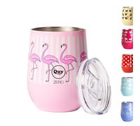 Tazza Termica in Acciaio Inossidabile con Tappo Termico - 300ml - Design Italiano Cup Thermo Flamingo (Doppia Parete) Mantiene: 6 ore caldo e 12 ore freddo | Ideale per Tisane, Thè, Latte