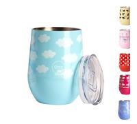 Tazza Termica in Acciaio Inossidabile con Tappo Termico - 300ml - Design Italiano Cup Thermo Sky (Doppia Parete) Mantiene: 6 ore caldo e 12 ore freddo | Ideale per Tisane, Thè, Latte