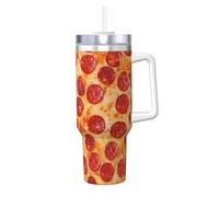 Tazza termica in acciaio inox con stampa 3D Ice Bully da 1,134 g, con manico e cannuccia, perfetta per viaggi e sport