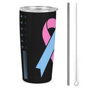 Tazza termica in acciaio inox da 20 once per la consapevolezza della sindrome della morte improvvisa del lattante, tazza da viaggio per auto a doppia parete sottovuoto con coperchio e cannuccia per u