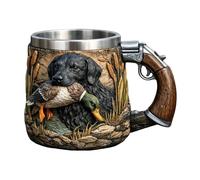Tazza termica in acciaio inox, decorazione realistica | Tazza da caffè ispirata al cane, per tè, latte, cioccolato, birra, casa, campeggio, dormitorio, hotel, appartamento, feste