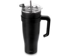 Tazza termica in acciaio, nera, con manico, TERMO, 1,2 l