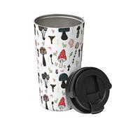 Tazza Termica Mushrooms And Various Twigs Riutilizzabile Con Coperchi Tazza A Doppia Parete, Per Sport, Ufficio, Ghiaccio O Bevande Calde, 17Oz