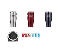 Tazza termica THERMOS STAINLESS KING 047 litri acciaio inossidabile rosso a doppia parete con isolamento sottovuoto smontabile