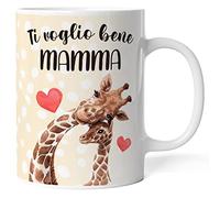 Tazza Ti Voglio Bene Mamma con design Giraffe - Idea regalo originale Festa della Mamma/compleanno/Natale