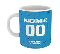 Tazza Tifoso Calcio Serie A Tifoso Napoletano Personalizzata con nome e numero Misura 23x11 in Ceramica Sublimatica