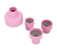 Tazza TIG in Ceramica con Filtro a Schermo in Acciaio Inossidabile, Kit Tazza TIG Rosa Set 12 14 16 24 Diametro Interno Foro Centrale 2,4 Mm per Apparecchiature di Saldatura,