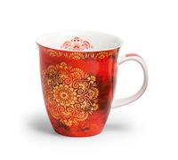Tazza Tiziana Mandala per 400ml Rosso Bianco Porcellana TEALOGIC