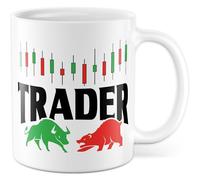 Tazza trader regalo trader, tazza da caffè Azioni Borsa DAX Mercato finanziario Denaro Finanza Idea Regalo Ufficio Lavoro Sarcasmo Gioco di Parole Divertente Scritta Tazza Caffè