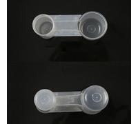 Tazza trasparente per abbeveratoio per pollame, adatta a gabbie da 3,8 cm | Adatto per bottiglie da 567 g a 2 l, filettatura sicura, facile ricarica, plastica trasparente, set da 10 pezzi