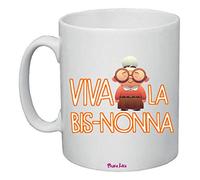 Tazza Viva La Bis Nonna - 350ml - Ceramica - Festa dei nonni - Perfetta per Regali - Collezione Nonna
