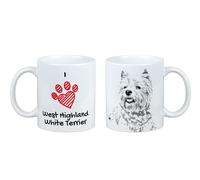 Tazza West Highland White Terrier Con Cane Io Amo Art-Dog
