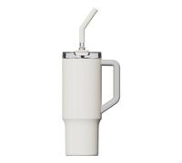 Tazza Xiaomi Straw Mug 1L Bianca Acciaio Inox Silicone Manico Antiscivolo