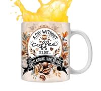 Tazze a parole, tazza con parole | Tazza da caffè in ceramica a tema caffè da 350 ml,Tazza da latte per la colazione per caffè, tè, cioccolata calda, tazza da tè per lavoro, cucina a d