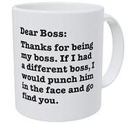 Tazze Caffe Dear Boss Thanks Being My Boss If I Had A Different I Would Punch Resistenti Tazze Da Tè In Ceramica Durevole Tazza Colazione Porcellana Per Latte Anniversario Moglie